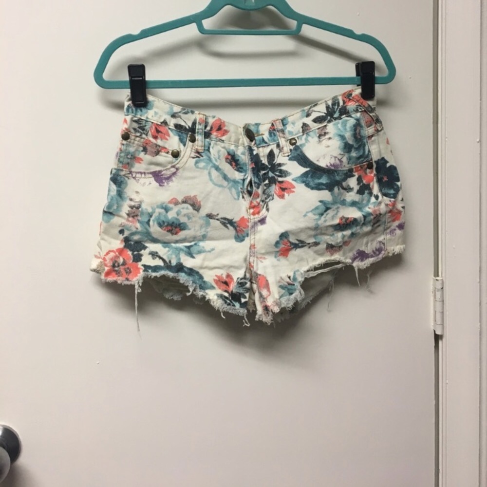 Free People floral shorts